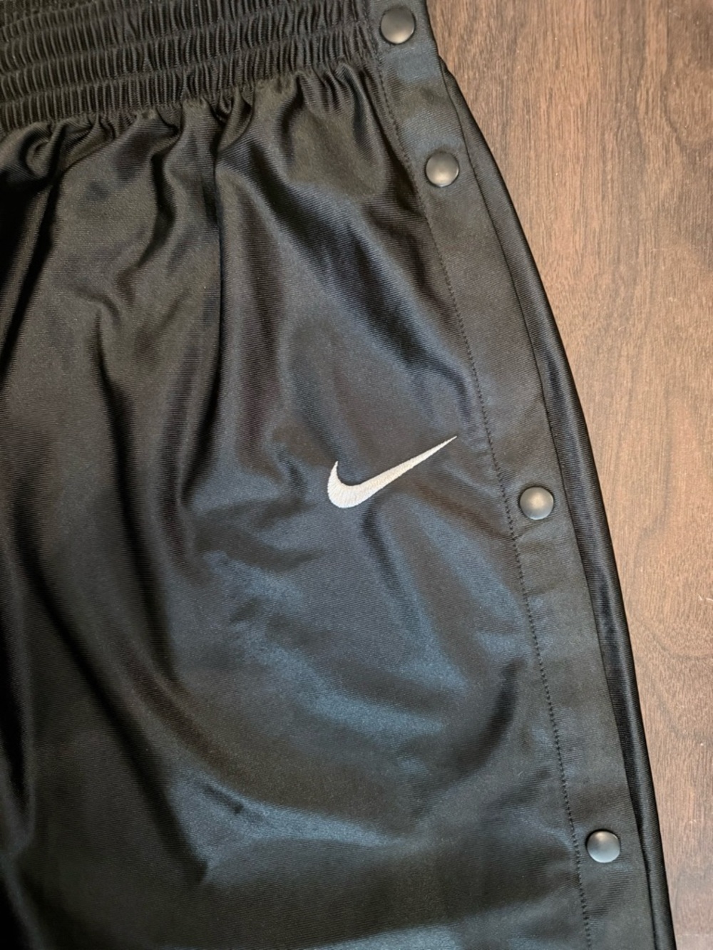 90s Nike Black Tear Away Baggy Hip Hop Streetwear Track Pants